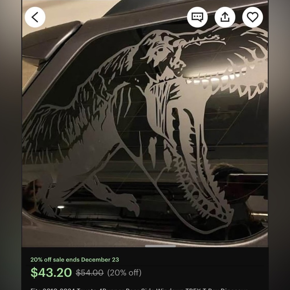 TOYOTA 4RUNNER - TREX WINDOW VYNALS